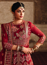 Silsila By Saad Shaikh X Meeral Embroidered Organza 3 Piece Unstitched Suit SSK25SF D-DURE